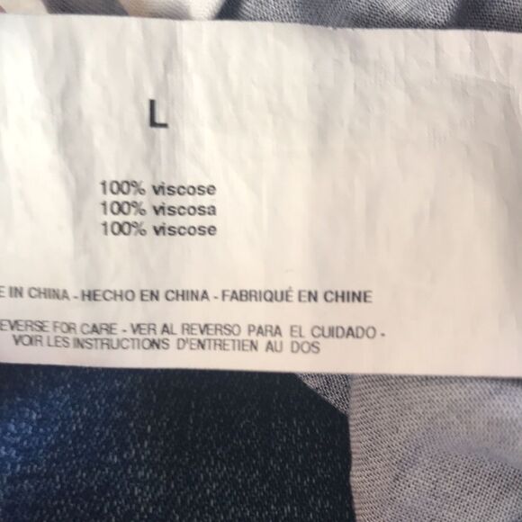 Jessica Simpson Pants Floral Print Pull on Grandmacore Comfortable Soft Navy - Picture 4 of 5